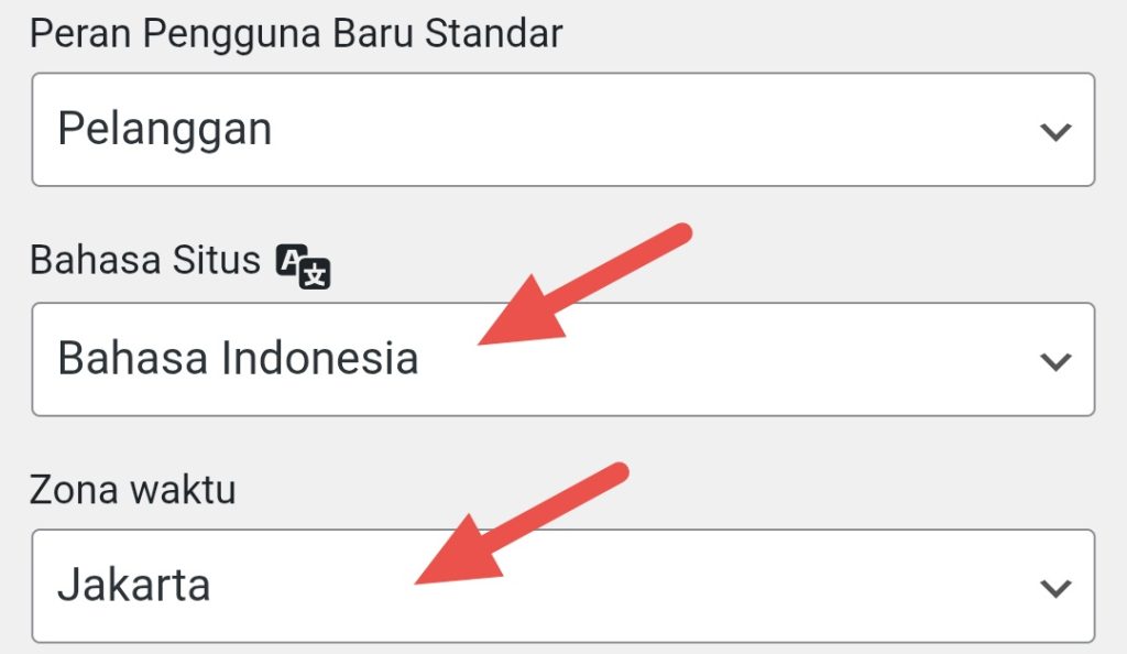 Bahasa Situs WordPress