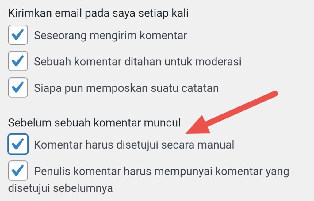 Moderasi komentar