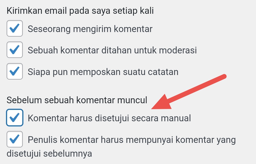 Moderasi komentar
