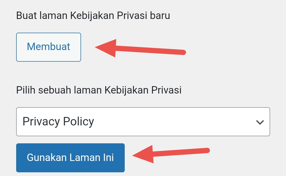 Kebijakan Privasi WordPress