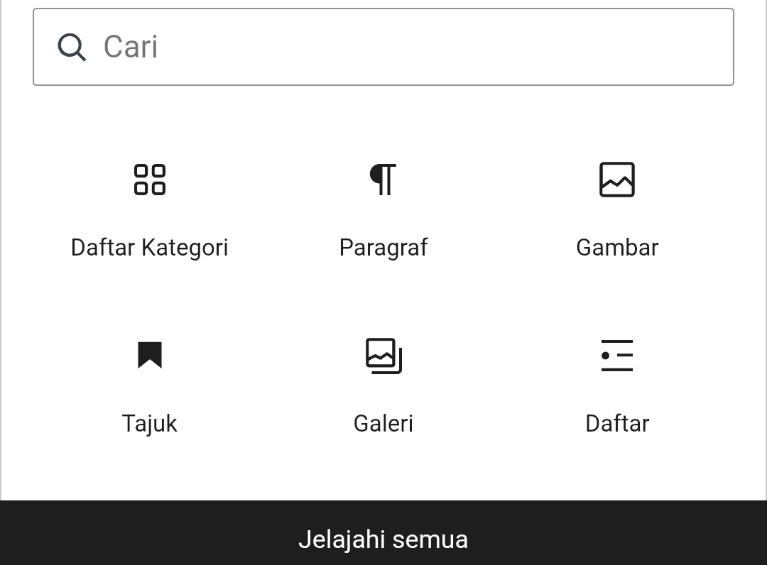 Pilihan widget