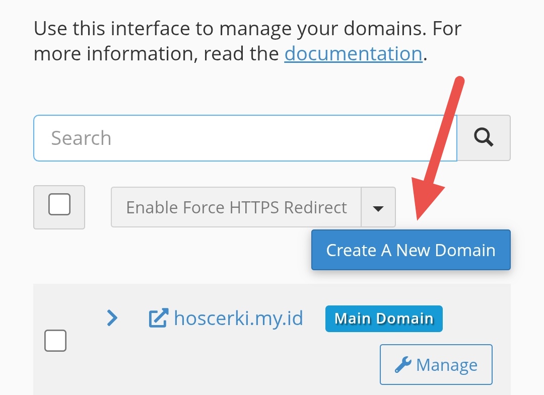 Create A New Domain