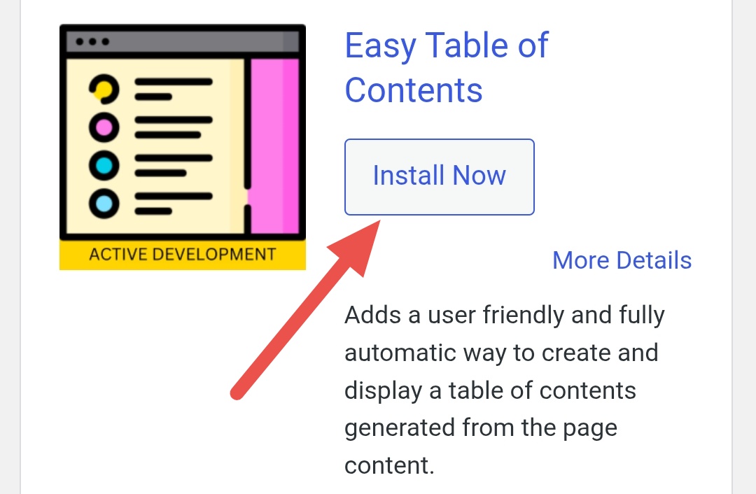 Easy Table of Contents