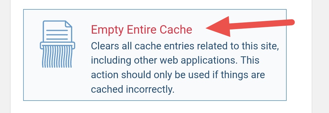 Empty Entire Cache