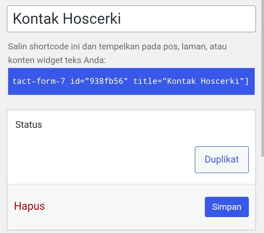 Kontak Hoscerki
