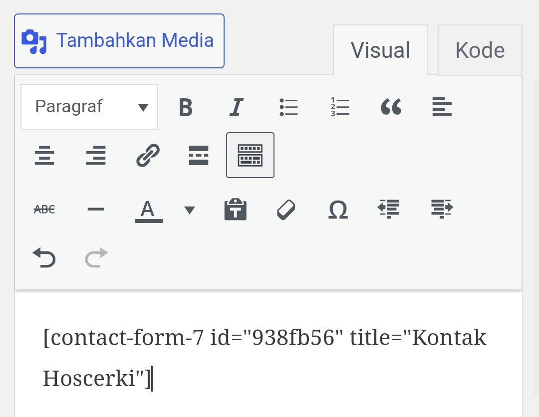 Menampilkan Formulir kontak