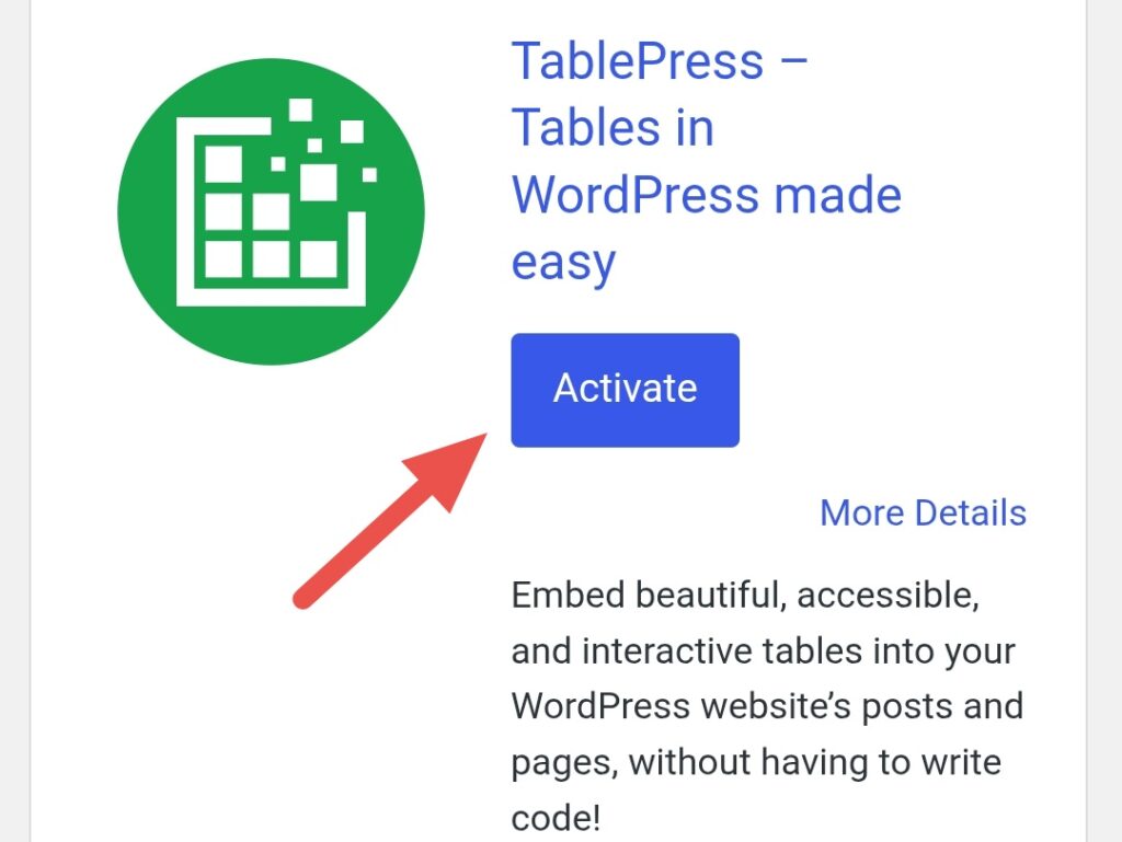 TablePress